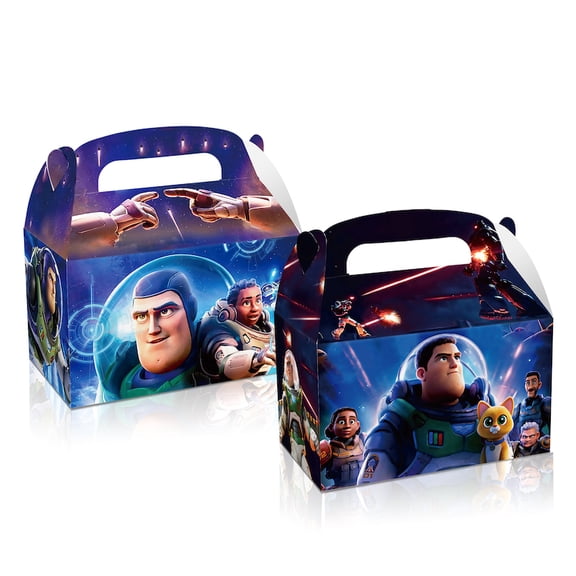 24-Piece Buzz Themed Candy Box, Cardboard Cookie Kids Candy Bag Halloween Party Favor, Classroom Exchange Candy Bag, Holiday Pastry, Cupcake