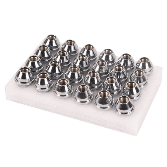 24-Piece Chrome Replacement Set - 14x2 Thread Size - Forged Steel Construction-24PCS REPLACEMNT LUG NUTS 14X2 THREAD CHROME