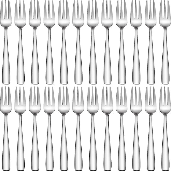 24 Piece Dinner Forks Set, 5.4 Inch Stainless Steel Forks Silverware, Salad Fork Use for Home Kitchen Restaurant, Durable Table Fork Set, Mirror Polished, Dishwasher Safe