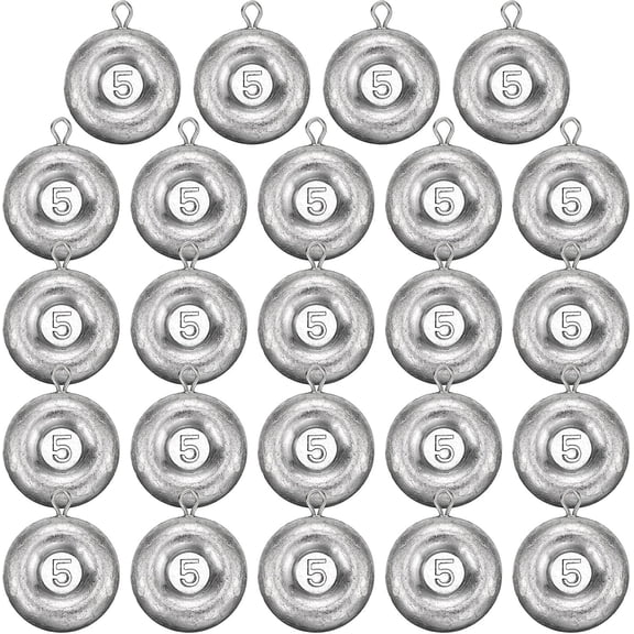 24-Piece Disc Sinkers for Saltwater and Catfishing 5 oz