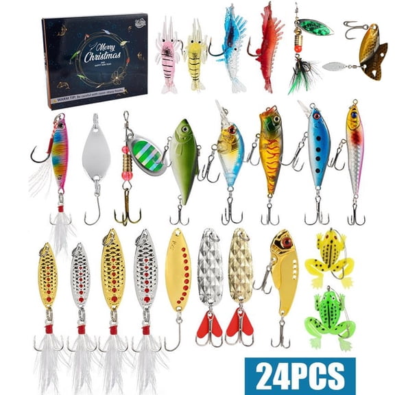 24-Piece Fishing Lure Blind Box Set: Assorted Multi-Purpose Lure Set, Designed for Enthusiasts