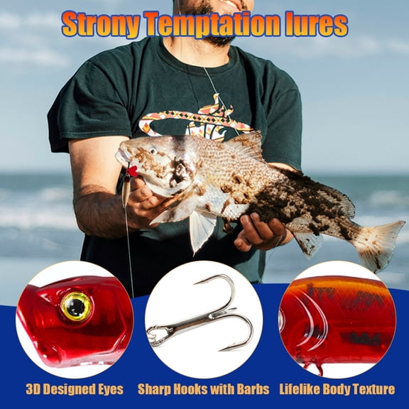 24-Piece Fishing Lure Set Christmas Gift Box, Hard Plastic Baits Kit, Multi-Style Tackle Assortment for & Saltwater Fishing Enthusiasts