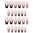 thumbnail image 1 of 24 Piece French Pattern False Nails Set with Jelly Glue for Effortless Style, 1 of 6