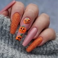 thumbnail image 1 of 24-Piece Halloween Artificial Nail Set - Gothic Press-On Nails with 1ml Glue - Spooky Halloween Manicure Kit for Parties & - F, 1 of 5