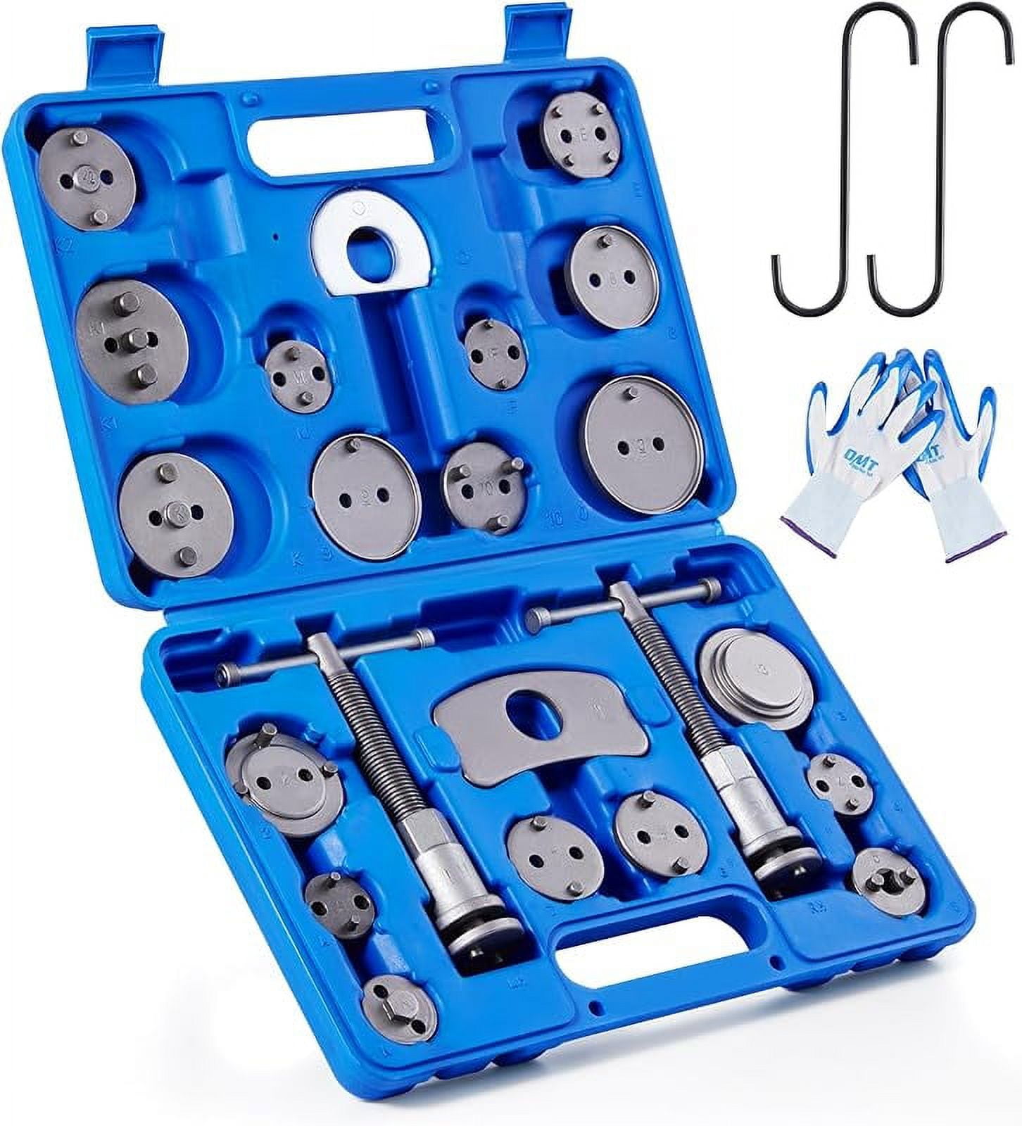 22-Piece Brake Caliper Tool Kit – Piston Wind Back Tool Set With Carrying Case