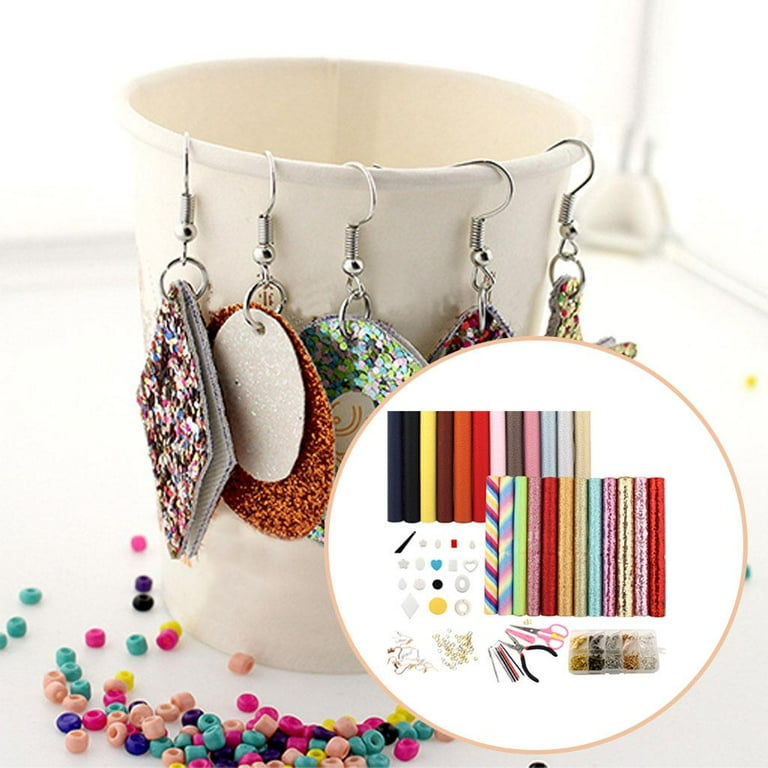 24 Piece Leather Earring Making Earrings Synthetic DIY Handmade Faux Jewelry Set B Walmart