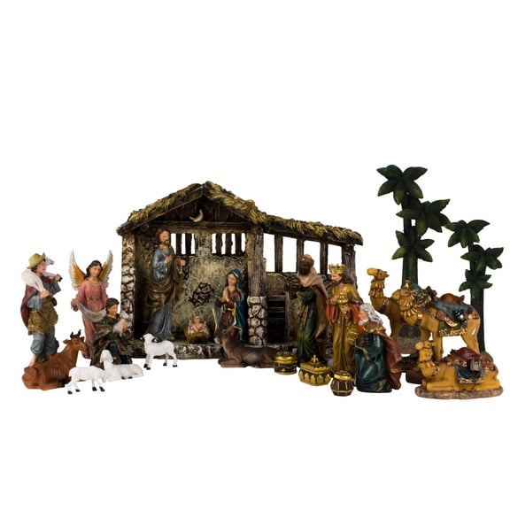 24 Piece Lifelike Nativity