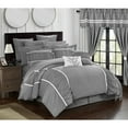 thumbnail image 1 of 24 Piece Marian Complete bedroom in a bag Pinch Pleat Ruffled Designer Embellished Bed In a Bag Comforter Set, 1 of 4
