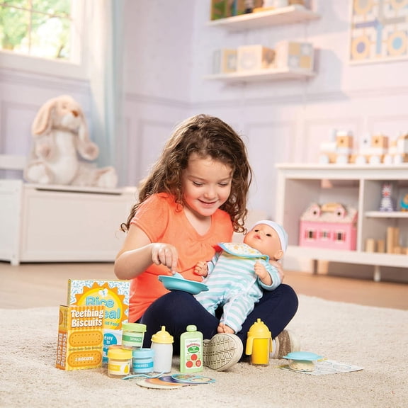 24-Piece Mealtime  Set for Dolls with Realistic  Feeding Accessories