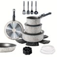thumbnail image 1 of 24-Piece Nonstick Cookware Set with Removable Double-Lock Safety Handles, Stackable Space-Saving Design, PFOA & Cadmium Free, Kitchen Pots and Pans Set for All Cooking, 1 of 7