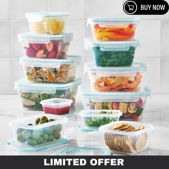 24-Piece Plastic Food Storage Set