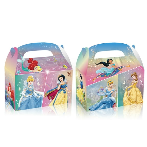 24-Piece Princess Theme Candy Box, Cardboard Cookie Kids Candy Bag Halloween Party Favor, Classroom Exchange Candy Bag, Holiday Pastry, Cupcake