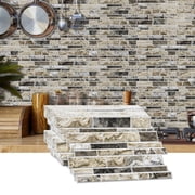 24-Piece Set Peel-and-Stick Self-Adhesive Wall Tiles, 4.7 9.7 Inch Marble Pattern Backsplash Tiles, Waterproof Oil-Proof for Kitchen Bathroom