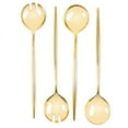 thumbnail image 1 of 24 Piece Set of Disposable Plastic Gold Novelty Serving Spoon & Spork for Dinner Parties, Wedding, Thanksgiving, 1 of 4