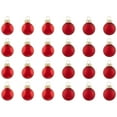 thumbnail image 1 of 24-Piece Shiny and Matte Red Mini Glass Ball Christmas Ornament Set 1" (25mm), 1 of 9