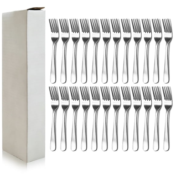 24 Piece Stainless Steel Dinner Forks Silverware, 7.1 Inch Silver Dinner Forks Set Table Forks Flatware Forks for Home, Kitchen or Restaurant