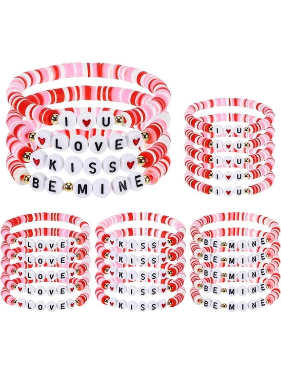 24 Piece Valentines Day Friendship Bracelets
