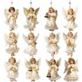 thumbnail image 1 of 24 Piece Victorian Angel Wooden Decoration Set 2D Traditional Holiday Home Window Ornaments, Elegant Design With 12 Unique Cute Angel Patterns, Wooden Material Sturdy Long-Lasting, 1 of 6
