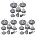 24 Piece Wire Brush Wheel Cup Brush Set 1/4Inch Hex Shank Coarse