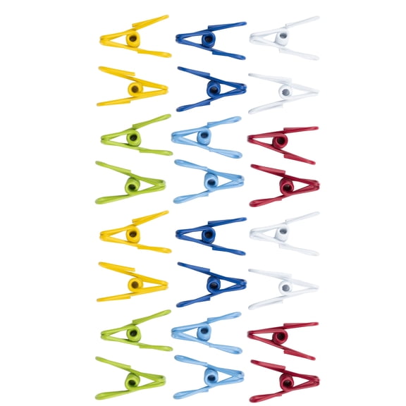 Versatile 24-Piece Assorted Wire Clips Set for Kitchen and Office - Bright Colors
