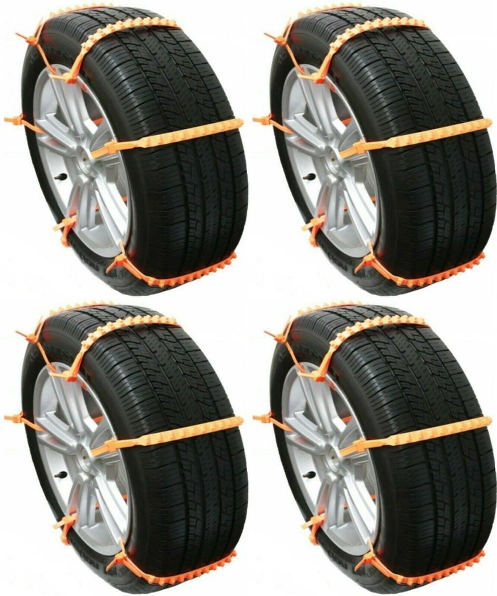24 Piece Zips Grip Emergency Chain Snow Ice Mud Car Tire Cleated