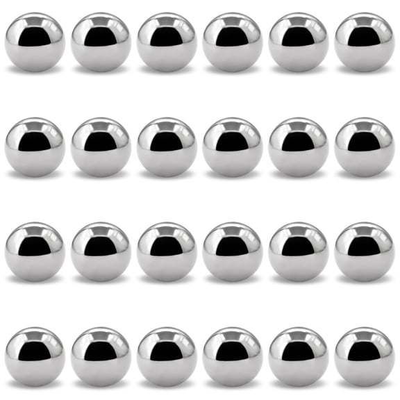 24 Pieces 1 Inch Chrome Steel Bearing Balls, 25.4mm Precision Steel Balls for Bicycle Bearings