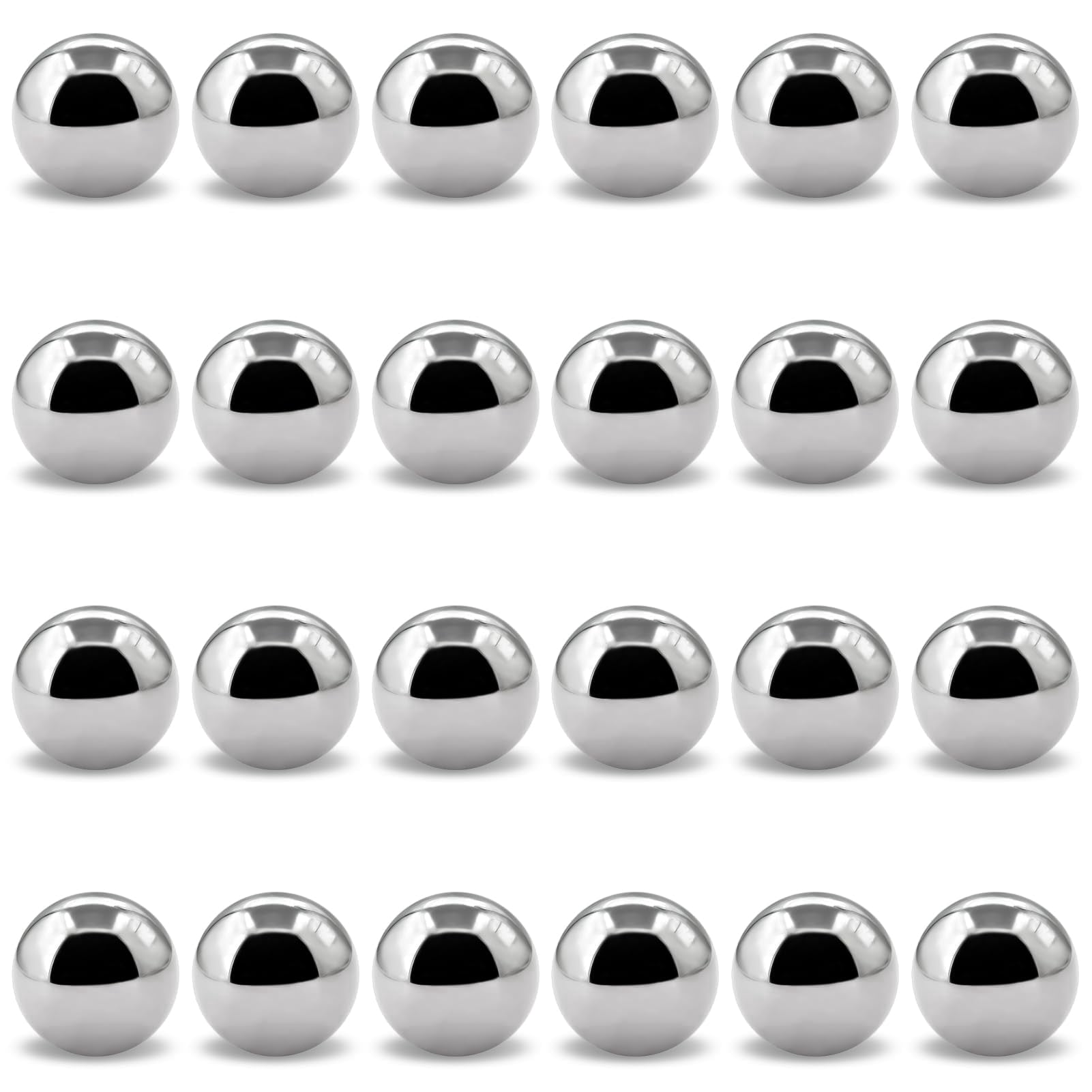 24 Pieces 1 Inch Chrome Steel Bearing Balls, 25.4mm Precision Steel Balls for Bicycle Bearings