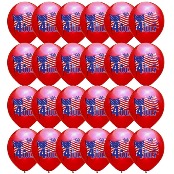 24 Pieces 4th of July Balloons Decorations Independence Day Anniversary Patriotic Independence Day American Flags Party Balloons Blue Red White Decor for Memorial Day, USA Patriotic Party Decor