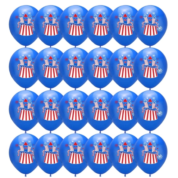 24 Pieces 4th of July Balloons Decorations Independence Day Anniversary Patriotic Independence Day American Flags Party Balloons Blue Red White Decor for Memorial Day, USA Patriotic Party Decor
