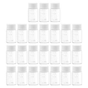 24 Pieces 7ml Clear Glass Sample Vials with Scale Screwcap Lab Liquid Sampling Bottles for Chemistry Lab ChemicalsPlastic Screw White cap