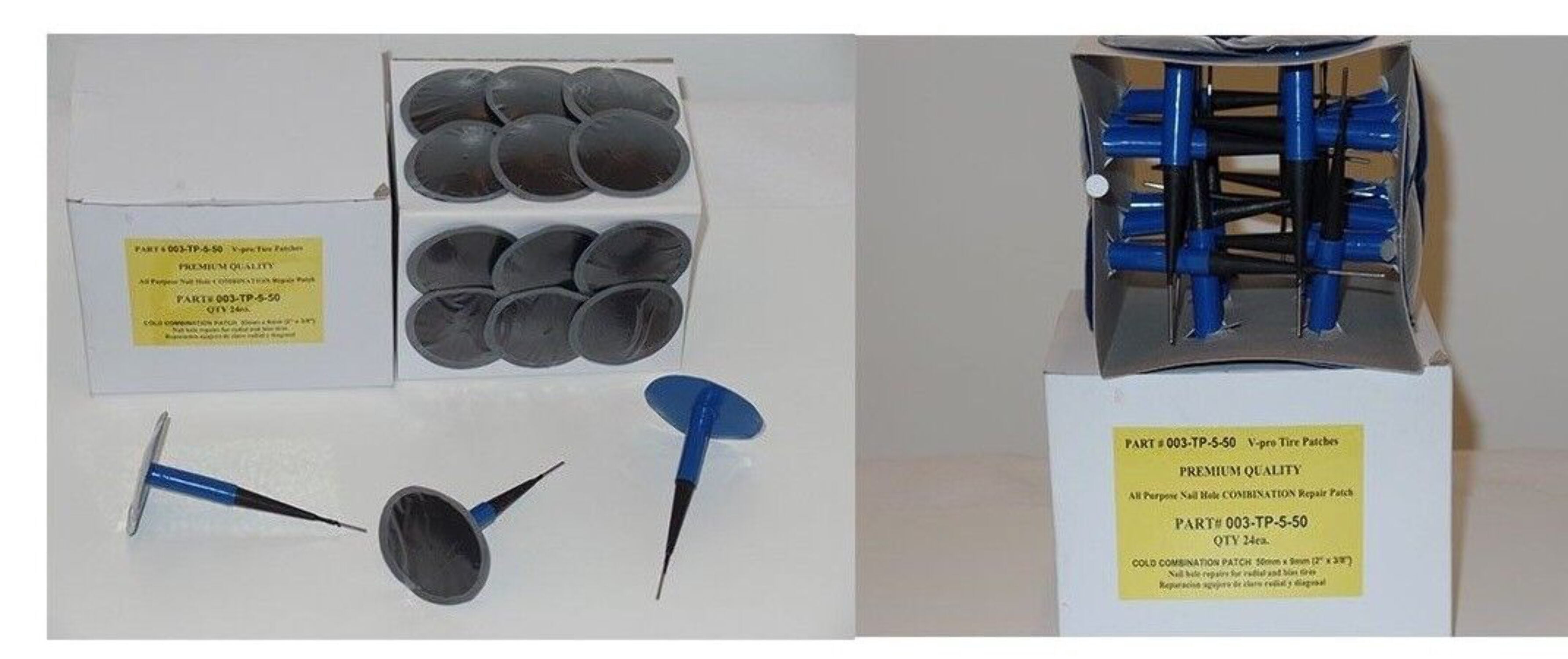 Plug Patch Combination 24 Pieces All Purpose Nail Hole Combination Repair tire Patch Plug 2