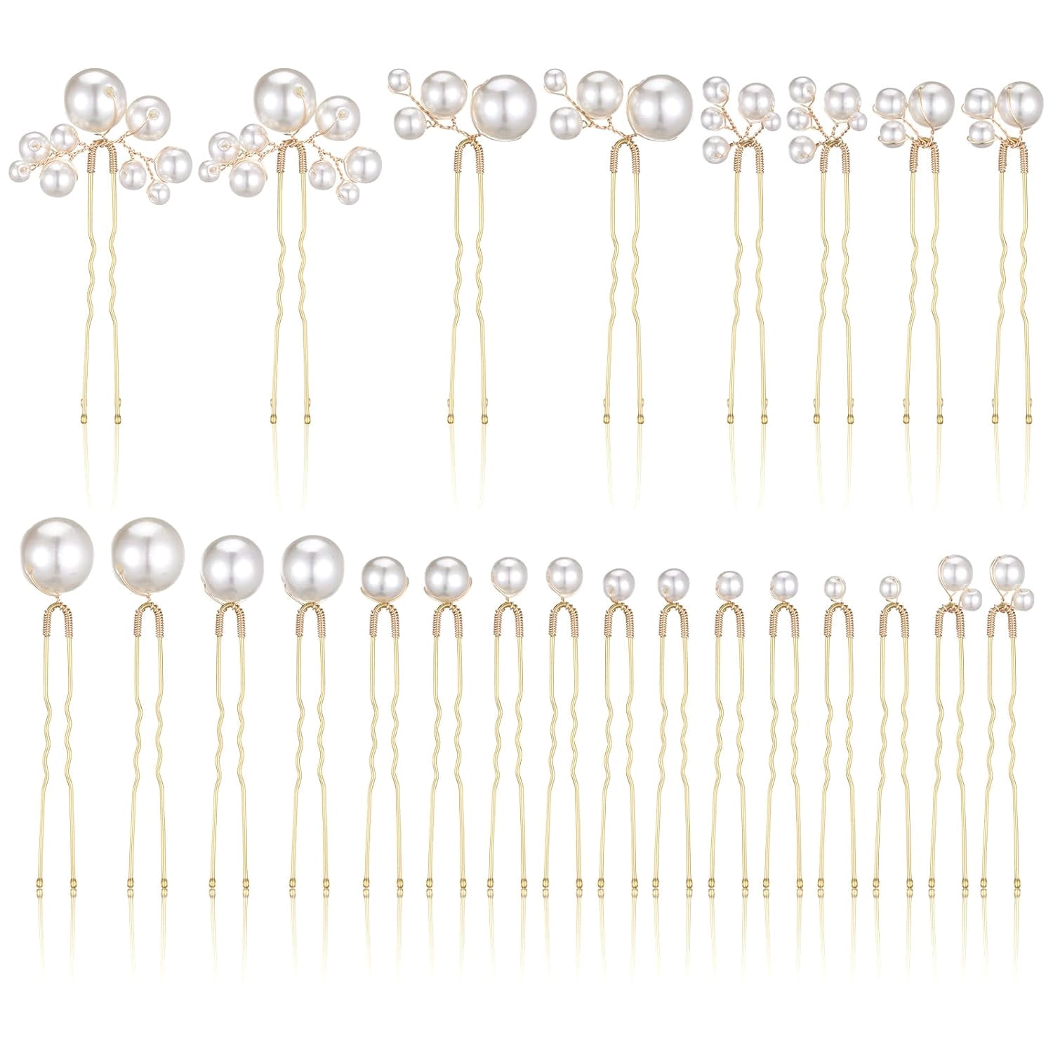 24 Pieces Bridal Wedding Hair Pins Pearl Crystal Bridal HairPins — free download