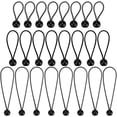 thumbnail image 1 of 24 Pieces Bungee Balls 4,6,9 Inch Black Ball Bungee Heavy Duty Tarp Ball Bungee Cords Elastic String 4mm Thickness Tarp Tie Down Cord for Camping, Tents, Cargo, Holding Wire and Hoses, 1 of 5