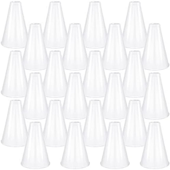 24 Pieces Cheer Megaphone Bulk White Mini Plastic Megaphone Cheer Party Accessory Favors Cheerleading Director Prop Noisemaker Toys for Sports Match Game Outdoor Activities$$Sport & Recreation Other