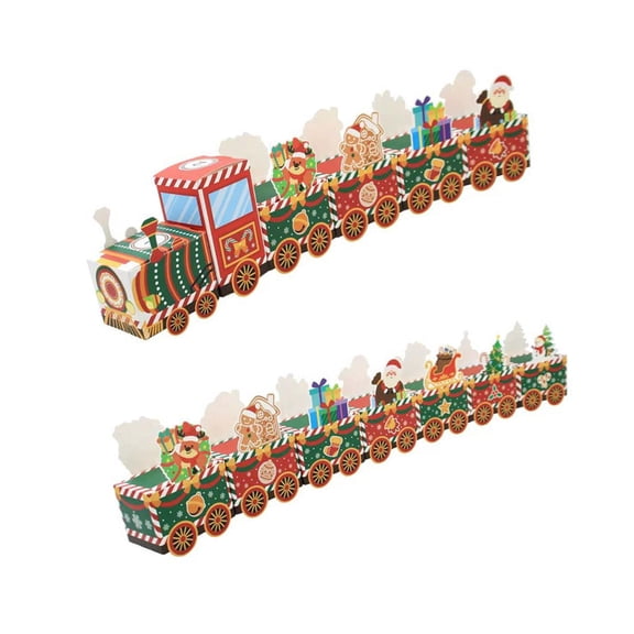 24 Pieces Christmas Advent Calendar Candy Box Ornament Card Paper Reusable Holiday Display for Home Office