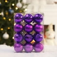 thumbnail image 1 of 24 Pieces Christmas Ball Hanging Ornaments, Lightweight Colorful Balls for Christmas Tree Holiday Party Decor Gift 1.57Inch Purple, 1 of 3
