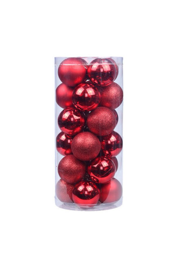 24 Pieces Christmas Ball Ornaments, 1.2" Small Christmas Balls Christmas Tree Decoration Shatterproof Hanging Balls for Indoor/Outdoor Holiday Party Decor