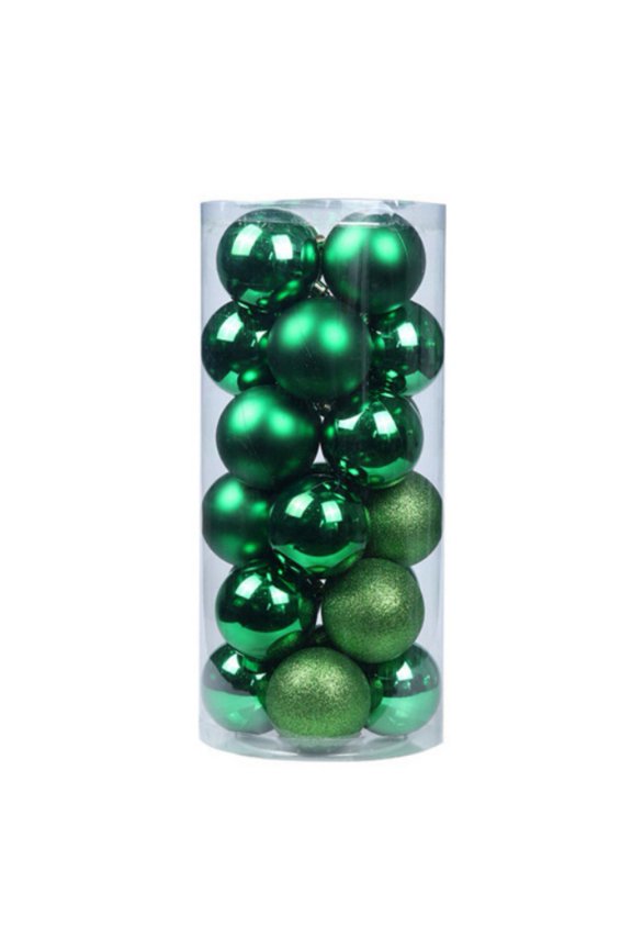 24 Pieces Christmas Ball Ornaments, 1.2" Small Christmas Balls Christmas Tree Decoration Shatterproof Hanging Balls for Indoor/Outdoor Holiday Party Decor