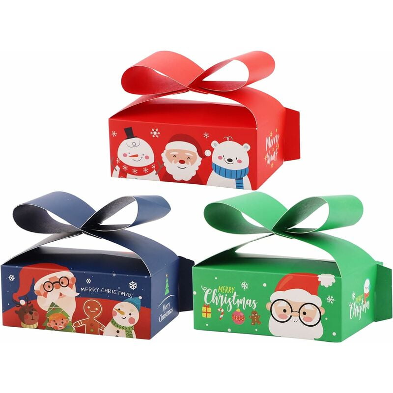 24 Pieces Christmas Candy Box Empty Cardboard Gift Boxes Kraft Paper