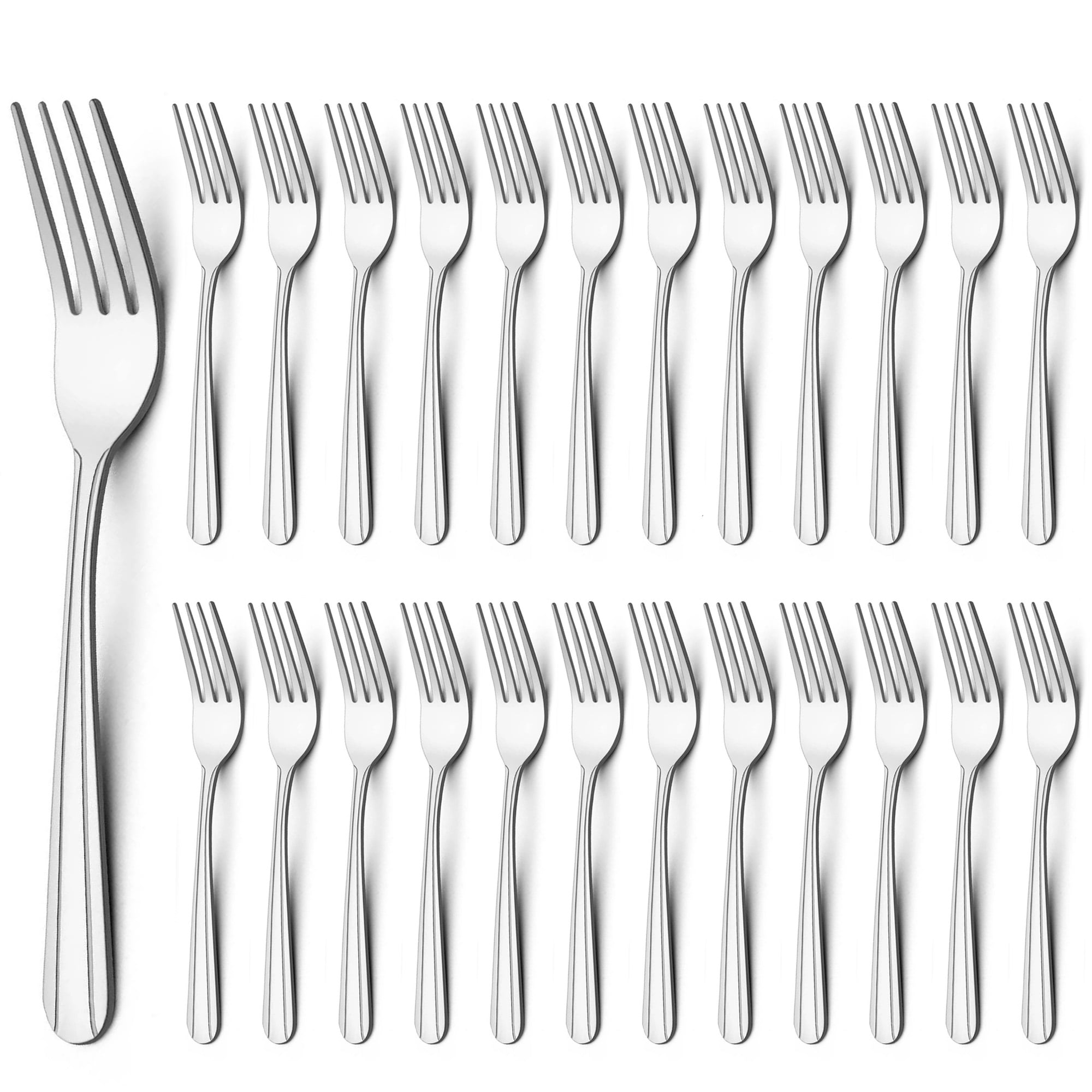 24 Piece Dinner Forks Set, 7.1" Stainless Steel Forks Silverware, Flatware Forks Set for Home, Kitchen or Restaurant, Metal Forks, Dishwasher Safe