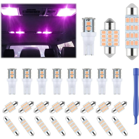 24 Pieces Dome Light LED Car Interior Bulb Kit Set 194 T10 DE3175 578 ...
