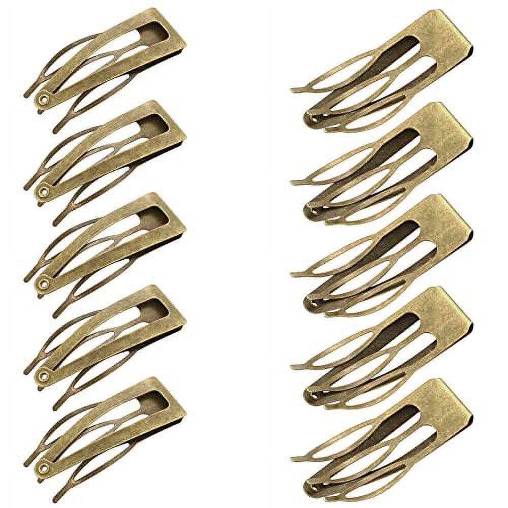 24 Pieces Double Grip Hair Clips Metal Snap Hair Clips Women Hair