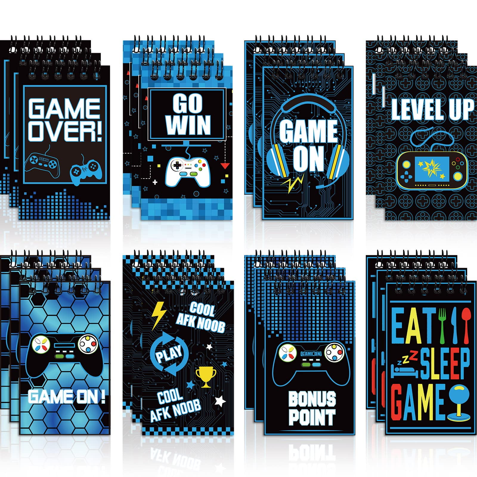 24 Pieces Gaming Mini Notepads Video Game Birthday Party Supplies and