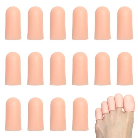 24 Pieces Gel Toe Cap Silicone Toe Protector Toe Guards to Cushion, Protect and Provide Relief from Corns, Blisters, Ingrown Toenails, Calluses, Hammer Toes (Beige, Small)