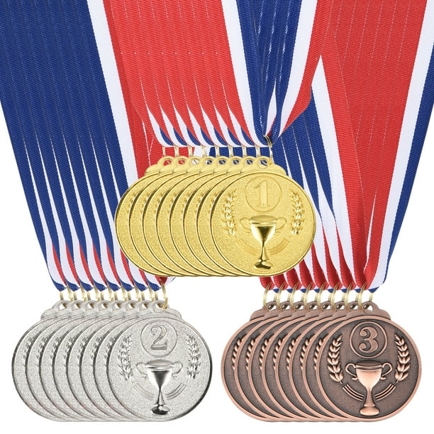 24 Pieces Gold Silver Bronze Award Metals, 2 Inch Award Medals 1st 2nd ...