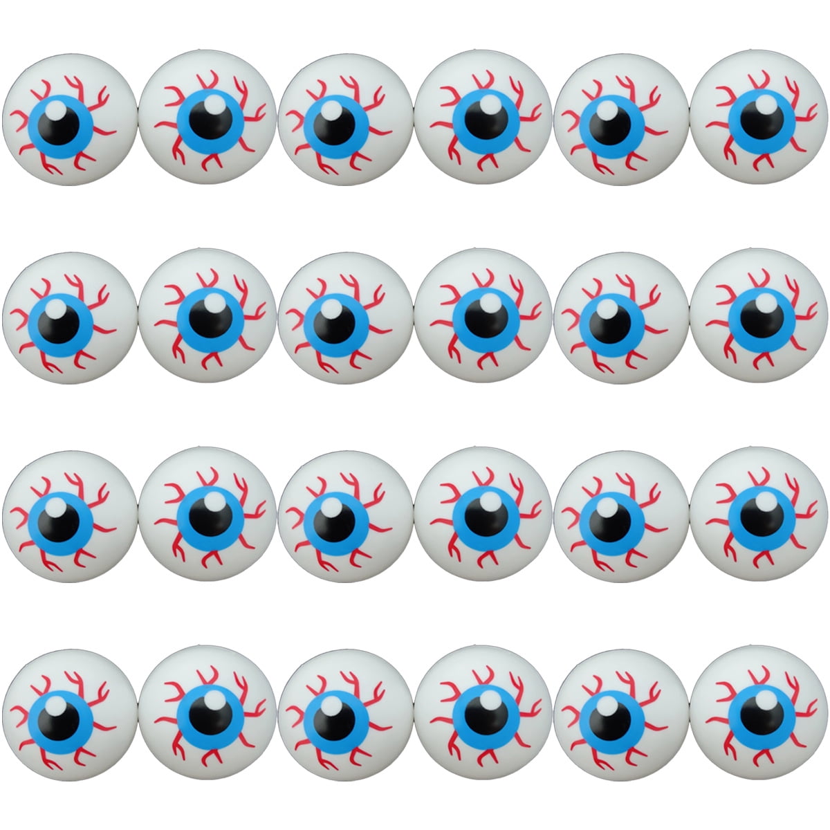 24 Pieces Halloween Eyeballs Plastic Scary Eyeballs Halloween Skeleton ...