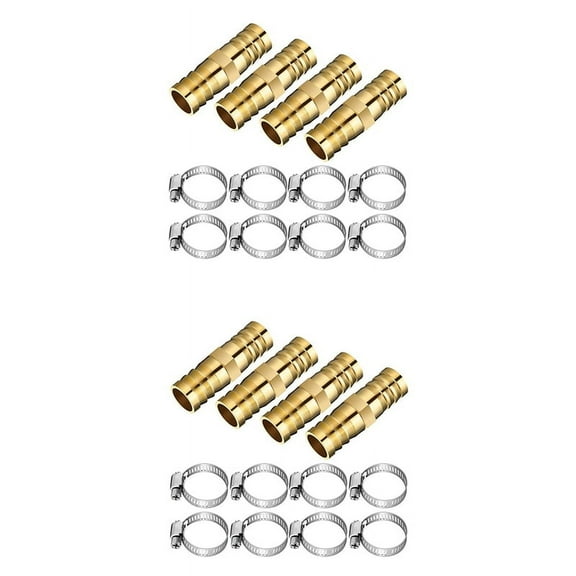 24 Pieces Hose Repair Connectors with Claps Brass Garden Hose Repair Kit Fitting Water Hose Repair Kit Solid Female Hose