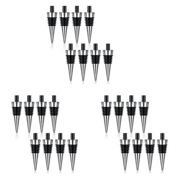 24 Pieces Metal Cork Blank Wine Stopper Kit Reusable Wine Stopper Insert Set Hardware for Wedding Wine Party Bar Turning