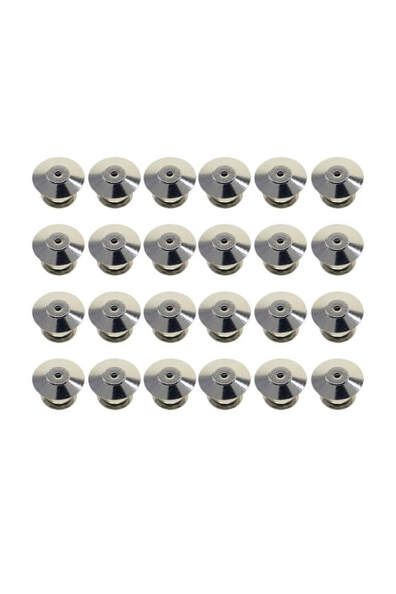 24 Pieces Metal Pin Backs Locking Pin Keepers for Crafts Hat Uniform Badges Silver