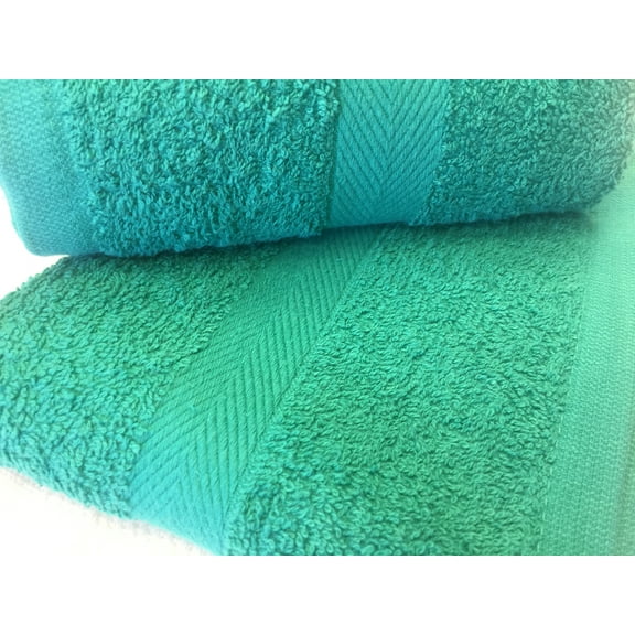 24 Pieces New Green Salon SPA GYM Hanh Towels Dobby Border 16x27 inches